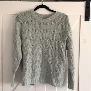 Mint Green Cable Knit Sweater